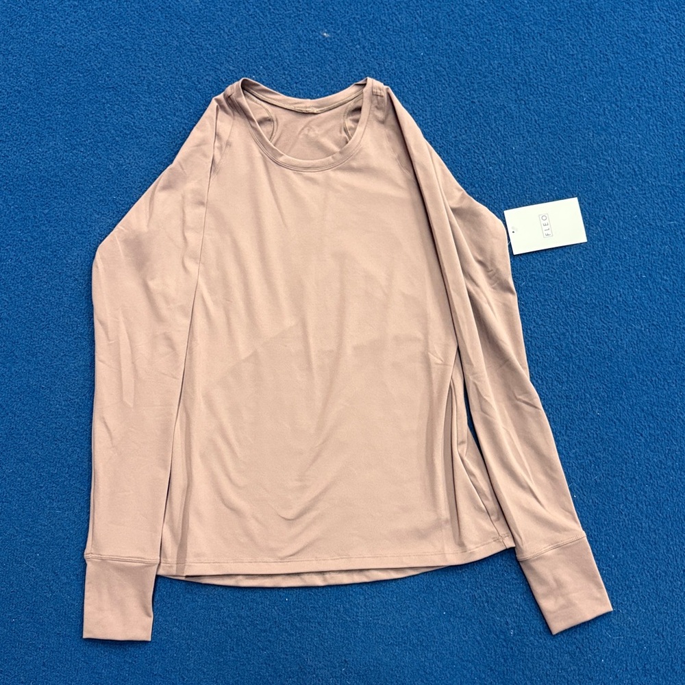 Fleo Women's Long Sleeve Top Taupe Brown